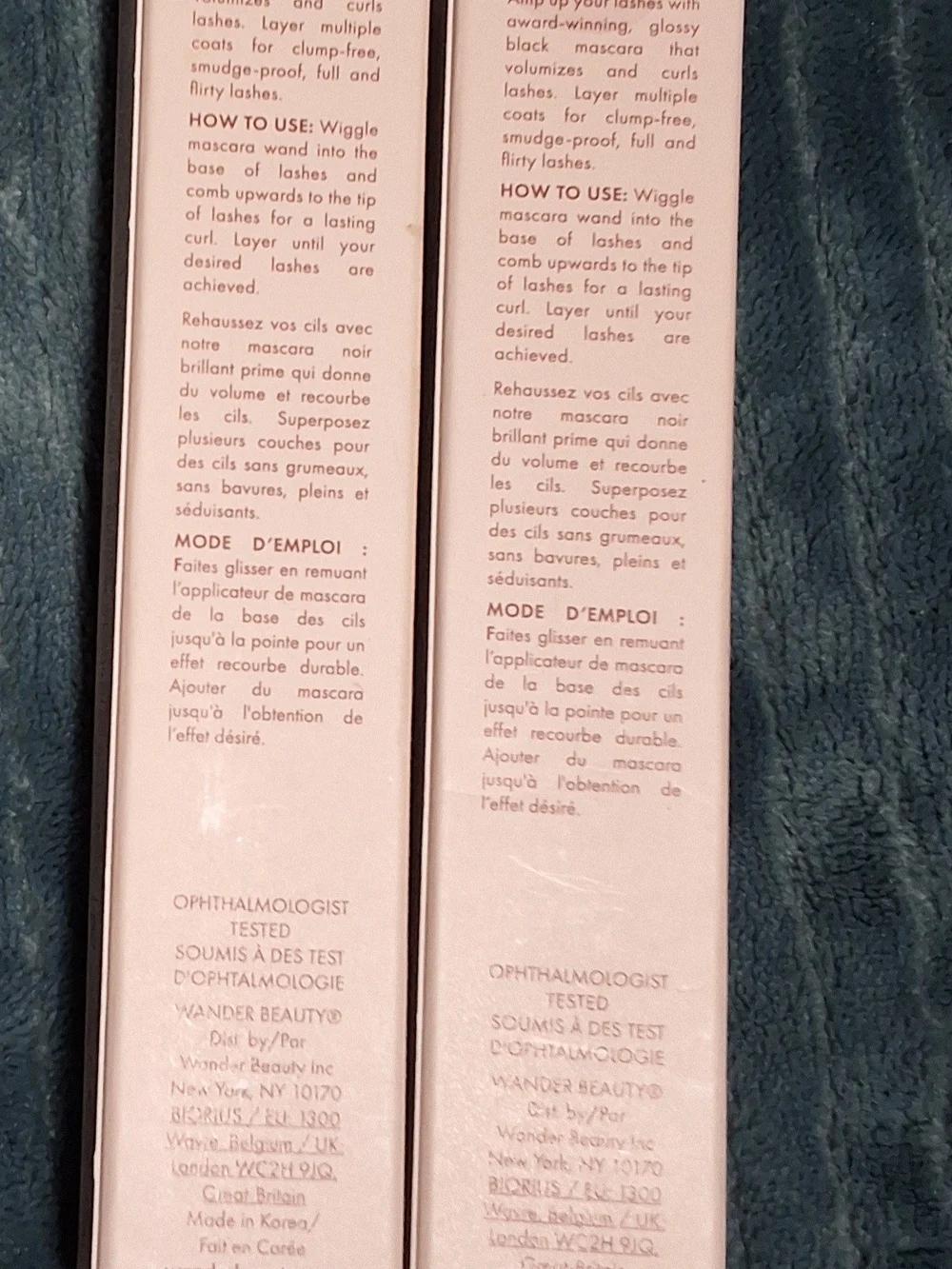 Lot of 2 Wander Beauty Unlashed Volume & Curl Mascara Black 9g New Sealed